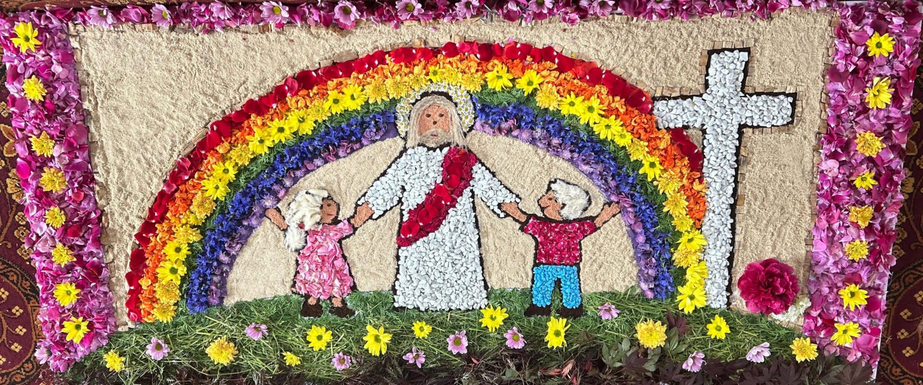 Blumenteppich Kirche Bengel 2026
