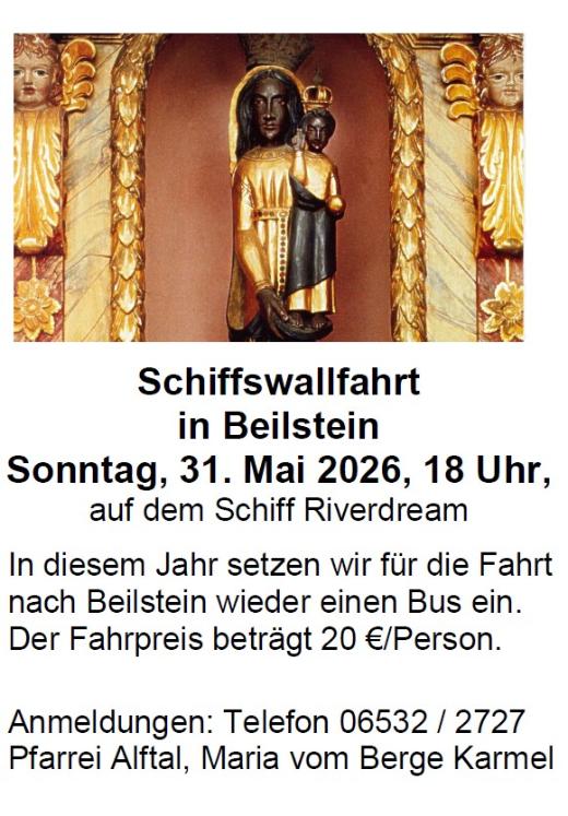 2026 Schiffswallfahrt in Beilstein