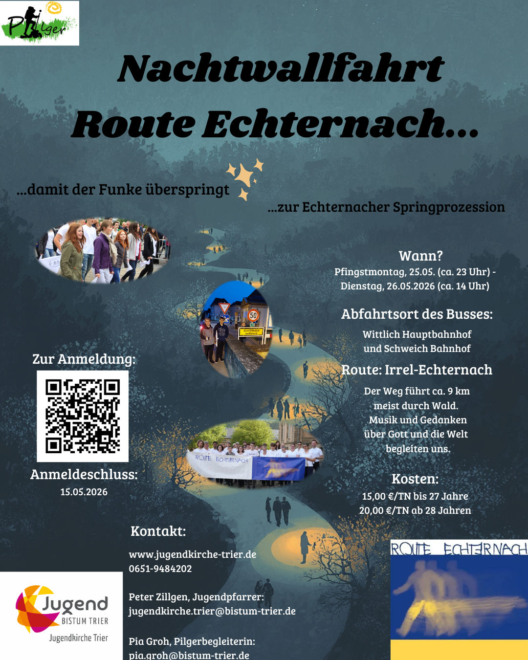 Nachtwallfahrt Route Echternach